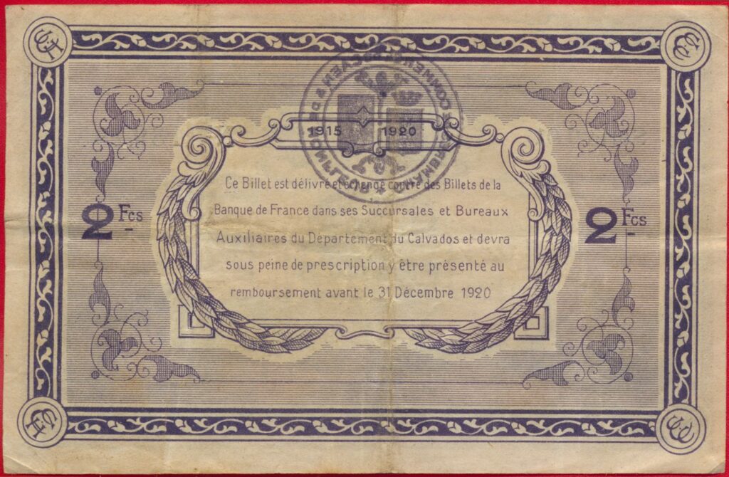 7 00 Caen Et Honfleur 2 Francs Chambre De Commerce FDCollector