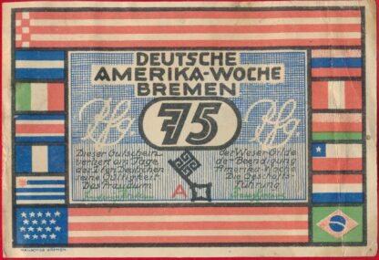 allemagne-bremen-75-pfennig-deutsche-amerika-woche