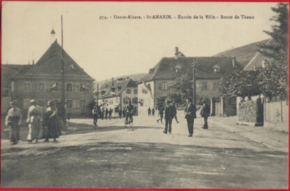 cpa-haute-alsace-saint-amrain-route-than-entree-ville