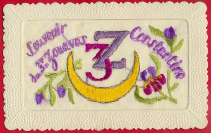 cpa-tissu-souvenir-3-zouaves-constantine