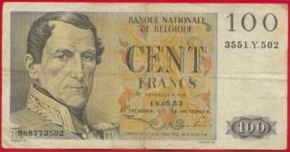 belgique-100-francs-18-5-1953-3502