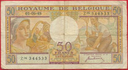 belgique-50-francs-1-6-1948-4533-vs