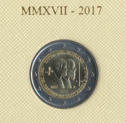 vatican-2-euro-2017-1950-anniversaire-saint-pierre-et-paul