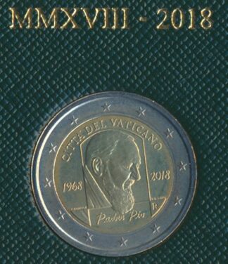 vatican-2-euro-2018-50-anniversaire-mort-padre-pio