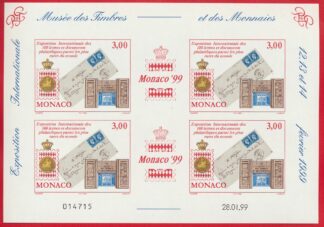 monaco-bloc-expositon-internationale-100-lettres-dcouments-1999