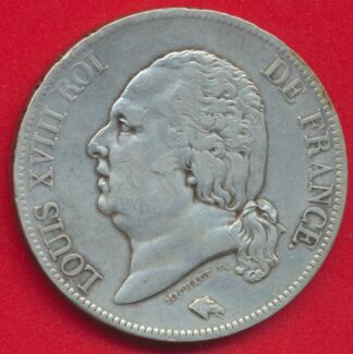 louis-xviii-5-francs-1817-b-rouen