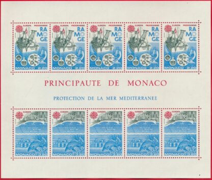 monaco-timbres-bloc-europa-ramoge-protection-mer