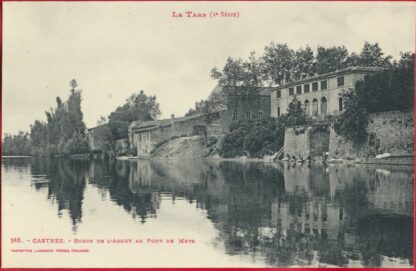 cpa-castres-bords-agout-pont-de-metz