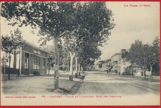 cpa-castres-place-albinque-gare-tramways