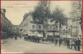 cpa-castres-place-nationale-rue-henri-iv