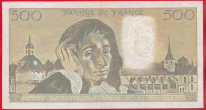 500  Francs - Pascal - 1989 – Image 2