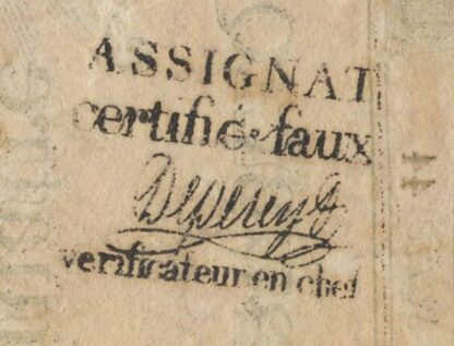 Assignat - Quatre Cents Livres - Certifié faux – Image 3