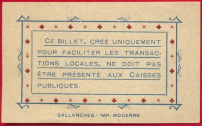 CLUSES - 25 Centimes - Eau et Électricité – Image 2