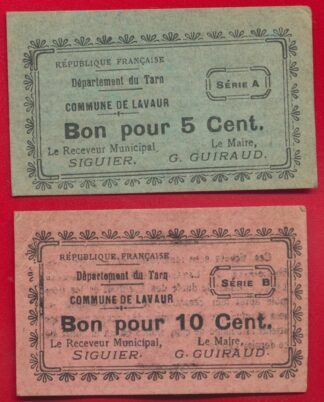 billet-necesstie-ticket-carton-lavaur-tarn-bon-pour-5-cent-10-cent