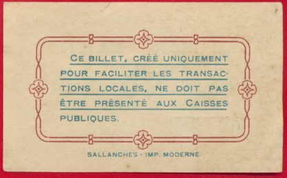 BONNEVILLE - 25 Centimes - Maison Fallion – Image 2