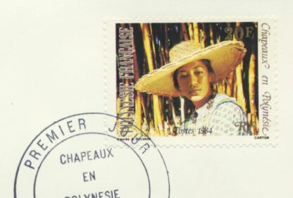 Polynesie-Française - Série Chapeaux - enveloppe 1er jour – Image 3