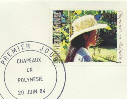 Polynesie-Française - Série Chapeaux - enveloppe 1er jour – Image 2