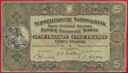 suisse-5-francs-16-10-1947-5331