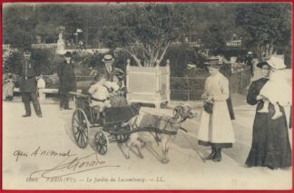 cpa-paris-jardin-luxmebourg-attelage-chevre